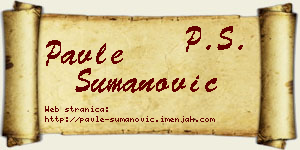 Pavle Šumanović vizit kartica